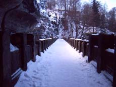 So leer ist die Basteibrücke nur im Winter.
